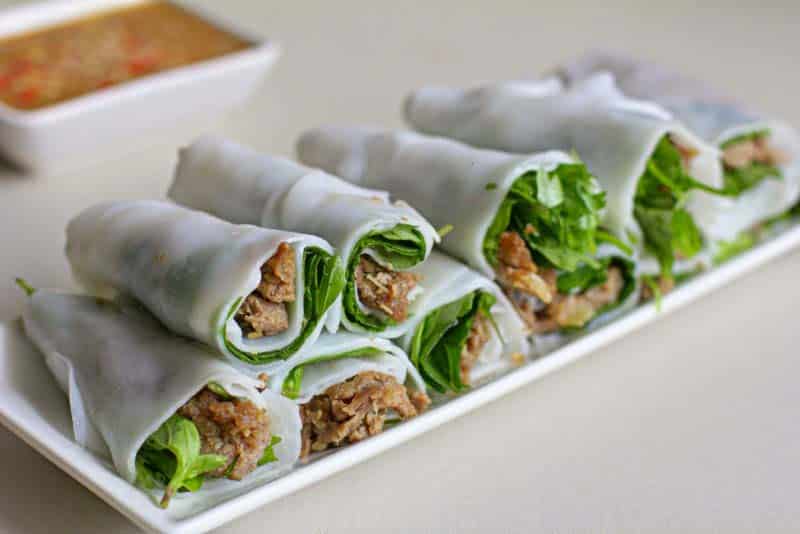 Banh Uot Thit Nuong – Rindfleisch in Reispapier-Wraps